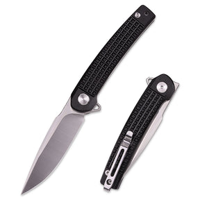 XTOUC D2 Folding Pocket Knives Anti Slip G10 Handle Front Flipper Opening Outdoor Camping Small Knife XT01A