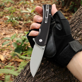 XTOUC 14C28N Blade Folding Pocket Knife G10 Handle Outdoor Camping Knives